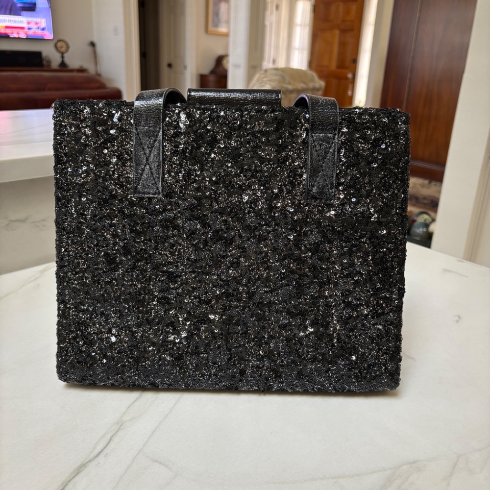 Kate Spade Black Glitter  Tote